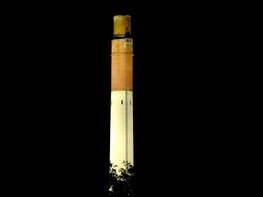<p>The height of the chimney is more than 330 ft.</p>